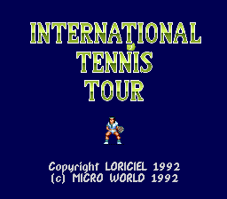 International Tennis Tour (Japan) Title Screen